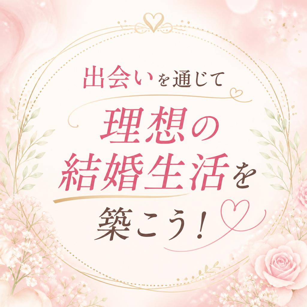 出会いを通じて理想の結婚生活を築こう！